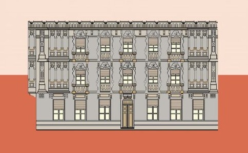 Detalle de la portada del libro «El ensanche de Tetuán (1860-1956): Síntesis de su historia urbana y arquitectónica» de Mustafá Akalay